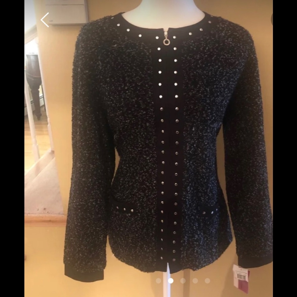 Cathy Daniels Women’s Black Cardigan Sz L
